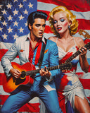 AI Art Pop Art Superstars Elvis Presley with Marilyn Monroe 6