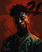 Rapper portrait 21 Savage