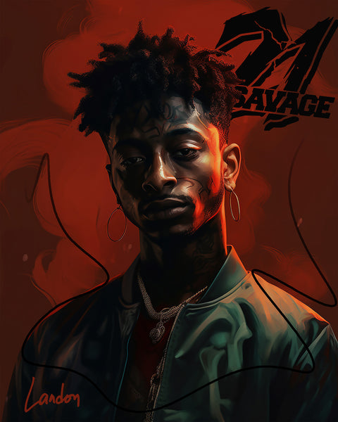 Rapper portrait 21 Savage