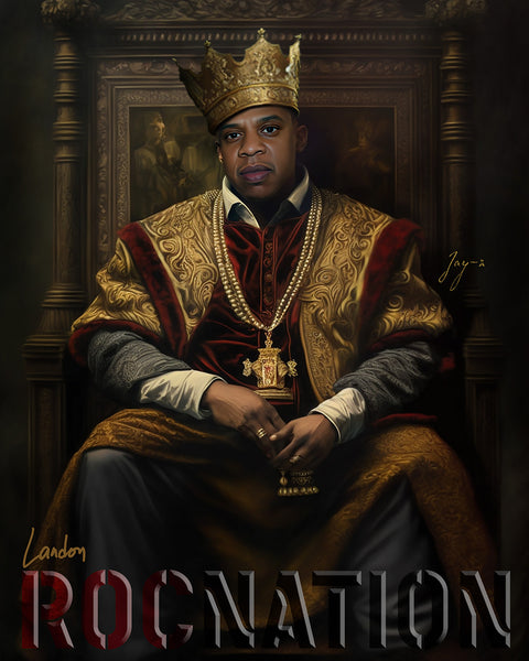 Renaissance style rapper portrait Jay-Z