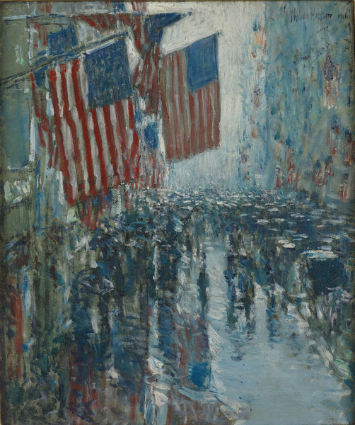Childe Hassam 1916 Rainy Day Fifth Avenue