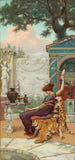 John William Godward 1894 Winding wool in a Pompeian garden