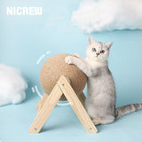 Cat Scratching Ball Toy Sisal Rope Ball Kitten Climbing Board Grinding Paws Toy Cat Scratcher Wear-resistant Pet Supplies