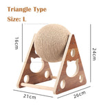 Cat Scratching Ball Toy Kitten Sisal Rope Ball Board Grinding Paws Toys Cats Scratcher Wear-resistant Vertical Pet Toys