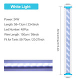 Ultra Thin LED Aquarium Lighting Lamp Aquatic Plant Light 18-75cm Extensible Waterproof Clip Lamp for Fish Tank 90-260V