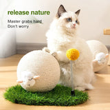 Cat Scratching Ball Toy Kitten Sisal Rope Ball Board Grinding Paws Toys Cats Scratcher Wear-resistant Vertical Pet Toys