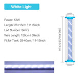 Ultra Thin LED Aquarium Lighting Lamp Aquatic Plant Light 18-75cm Extensible Waterproof Clip Lamp for Fish Tank 90-260V