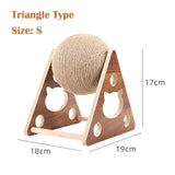 Cat Scratching Ball Toy Kitten Sisal Rope Ball Board Grinding Paws Toys Cats Scratcher Wear-resistant Vertical Pet Toys