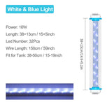 Ultra Thin LED Aquarium Lighting Lamp Aquatic Plant Light 18-75cm Extensible Waterproof Clip Lamp for Fish Tank 90-260V