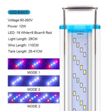 Ultra Thin LED Aquarium Lighting Lamp Aquatic Plant Light 18-75cm Extensible Waterproof Clip Lamp for Fish Tank 90-260V