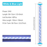 Ultra Thin LED Aquarium Lighting Lamp Aquatic Plant Light 18-75cm Extensible Waterproof Clip Lamp for Fish Tank 90-260V