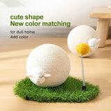 Cat Scratching Ball Toy Kitten Sisal Rope Ball Board Grinding Paws Toys Cats Scratcher Wear-resistant Vertical Pet Toys