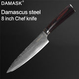 Damask Damascus Knife 73 Layer Vg10 Japanese Steel Kitchen Paring Utility Santoku Slicing Chef