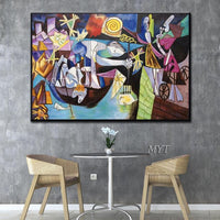 Famous Paintings Picasso Oil Painting Reproduction Abstract Human Fine Art Canvas Wall