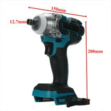 18V Cordless Brushless Impact Wrench Driver 1/2 inch 1/4 inch Socket Wrench Screwdriver Drill 330NM Power Tool for Makita Battery
