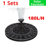 Solar Fountain Garden Pond Fountain Solar Water Pump Pool Water Fountain Round Floating Garden Decoration Outdoor Bird Bath