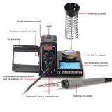 60W Soldering Iron Station Rework Kit Fast Heating 480 ℃ Electronic Welding Soldering Iron LED Digital Temperature Controller
