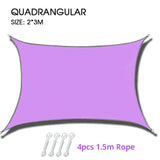 Summer Outdoor Anti-UV Shade Sail Waterproof Awning Sunshade Oxford Cloth Sunscreen Shade Cover for Garden Beach Camping Patio