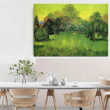 Hand Painted A park with weeping willows is a poets garden Oil Painting Van Gogh Famous Artworks Nordic