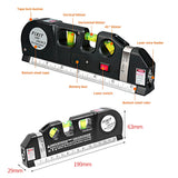Multipurpose Laser Level Horizon Vertical Measure Laser tape Measure Leveling Device Aligner Standard Rulers Building Tools