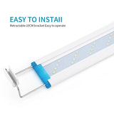 Slim Aquarium LED Light Clip Lamp Aquarium White Blue LED Lighting Waterproof Bright Fish Tank Plant Grow Lamp 18-58cm