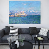 Hand Painted Canvas Painting Painting Claude Monet Antibes Afternoon Effect