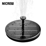 Solar Water Fountain Free-Standing Portable Fountain Bath Outdoor Decoration Powered Fountain for Garden Backyard Pond