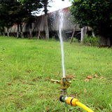 360 Degree Rotary Irrigation Sprayer Sprinkler Automatic Watering Garden Water Nozzle Impulse Sprayer Metal Spike Garden Tools