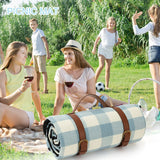 Waterproof Moisture-proof Beach Mat Leather Bandage Picnic Blankets Camping Moisture-proof Mat for Outdoor Trekking