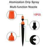 Automatic Watering Drip Irrigation Timer System Solar Energy USB Rechargeable Watering Irrigation Device for Greenhouse Garden