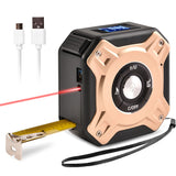 40M Laser Tape Measure 5M Measuring Tape USB Rechargeable Laser Distance Meter 131.2Ft/16.5Ft Tape Measure Rangefinder Ruler