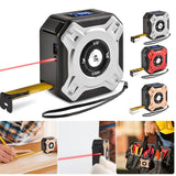 40M Laser Tape Measure 5M Measuring Tape USB Rechargeable Laser Distance Meter 131.2Ft/16.5Ft Tape Measure Rangefinder Ruler