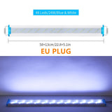 Slim Aquarium LED Light Clip Lamp Aquarium White Blue LED Lighting Waterproof Bright Fish Tank Plant Grow Lamp 18-58cm
