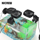 Aquarium Fan Automatic Temperature Control Tank Cooling 360 Rotating Fish Tank Fan Water Cooling Mute Detachable 110-240V