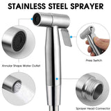 Handheld Toilet Bidet Sprayer Set Anal Vagina Flushing Hygienic Shower Spray Gun Stainless Steel Hand Bidet Faucet Toilet Shower