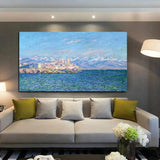 Hand Painted Canvas Painting Painting Claude Monet Antibes Afternoon Effect