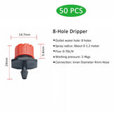 Automatic Drip Watering Sprayers Adjustable Irrigation Sprinkler Micro Spray Nozzle Hose Tee Gardening Tools for Greenhouses