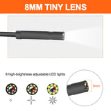 1080P Endoscope Camera Full HD 4.3 inch Screen 8 LED 8mm Lens Inspection Camera IP67 Snake Camera Endoscope for Car Sewer Inspection