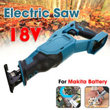 18V Electric Cordless Reciprocating Saw Portable Metal Wood Cutting Machine Power Tool Adjustable Speed Electric Saber Saw