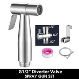 Handheld Toilet Bidet Sprayer Set Anal Vagina Flushing Hygienic Shower Spray Gun Stainless Steel Hand Bidet Faucet Toilet Shower