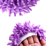 3 Pairs/lot Home Floor Cleaning Slipper Mop Clean Cloth Lazy Shoes Covers Duster Cloth Chenille Micro Fiber A Shoe-ready Mop