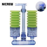 Aquarium Sponge Filter Ultra Quiet Fish Tank Biochemical Sponge Filter Air Pump Water Fall Double Foam Sponge Filters