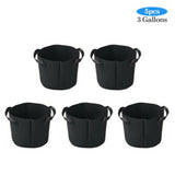 5pcs/lot 3/5/7 Gallon Plant Seedling Grow Bags Fabric Grow Pot Gardening Vegetable Growing Planter Pots Home Garden Tools
