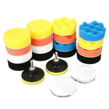 22pcs/Set Buffing Polishing Pads Wheel Sponge Mop Kit Car Polishing Disc Self-Adhesive Buffing Waxing Sponge Tools Accessories