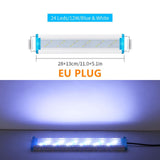 Slim Aquarium LED Light Clip Lamp Aquarium White Blue LED Lighting Waterproof Bright Fish Tank Plant Grow Lamp 18-58cm