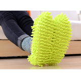 3 Pairs/lot Home Floor Cleaning Slipper Mop Clean Cloth Lazy Shoes Covers Duster Cloth Chenille Micro Fiber A Shoe-ready Mop