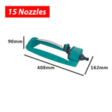 Automatic Swing Garden Sprinkler Sprayer Watering Irrigation System 18 Nozzles Water Sprinkler Spray Watering Grass Lawn
