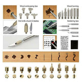 71pcs Electric Soldering Iron Kit Wood Burning Pen Tool 60W Embossing Craft Carving Pyrography Pen Kit Adjustable Temperature