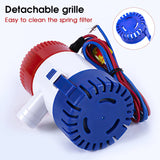 12V 24V Bilge Pump 500gph 1100gph Submersible Bilge Water Pump for Boat Seaplane Motor Fishing Boat Aquarium Swimming Pool