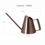 400/1000/1500ML Stainless Steel Watering Can Household Pot Gardening Tool Long Mouth Watering Device Sprinkling for Plant Flower